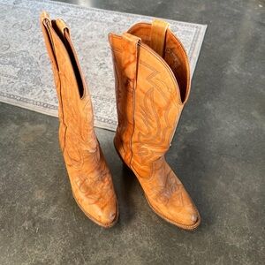 Miss Capezio Tan Leather Cowgirl Western Boots